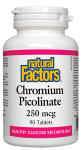 Chromium 250mcg 90tab by Natural Factors