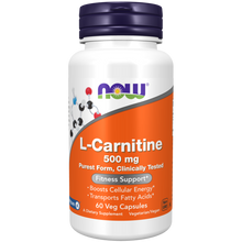 Load image into Gallery viewer, NOW L CARNITINE 500MG 180 CAPS
