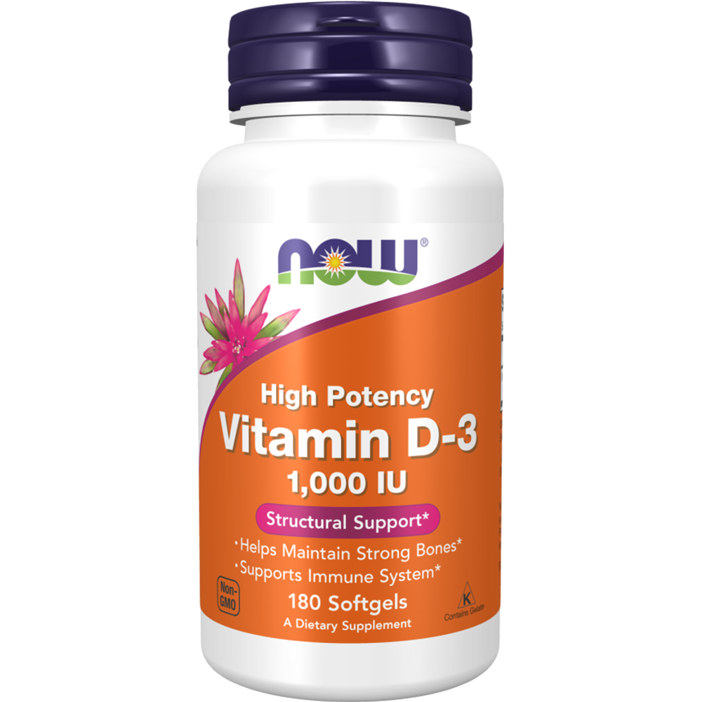 NOW VITAMIN D 1000IU 180SOFTGEL