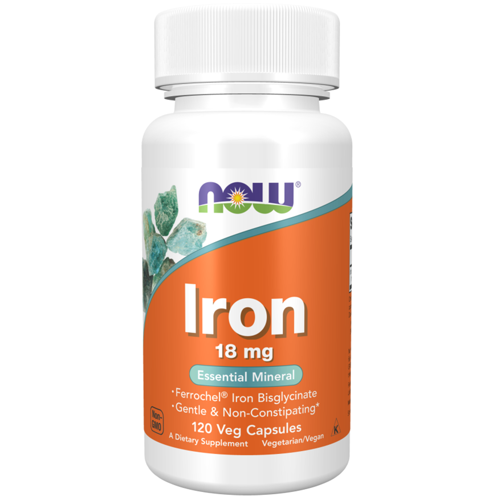 NOW IRON BISGLYCINATE 18MG 120VCAPS by Now