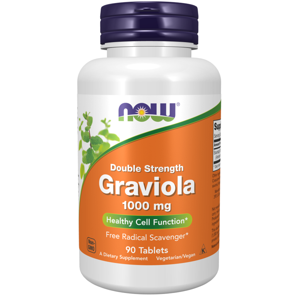 NOW GRAVIOLA 1000MG 90TABS by Now