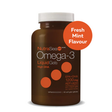 Load image into Gallery viewer, NutraSea� Omega-3 DHA Liquid Gels, Fresh Mint / 60 softgels
