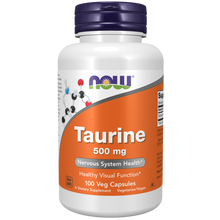 Load image into Gallery viewer, NOW TAURINE 500MG 100CAP

