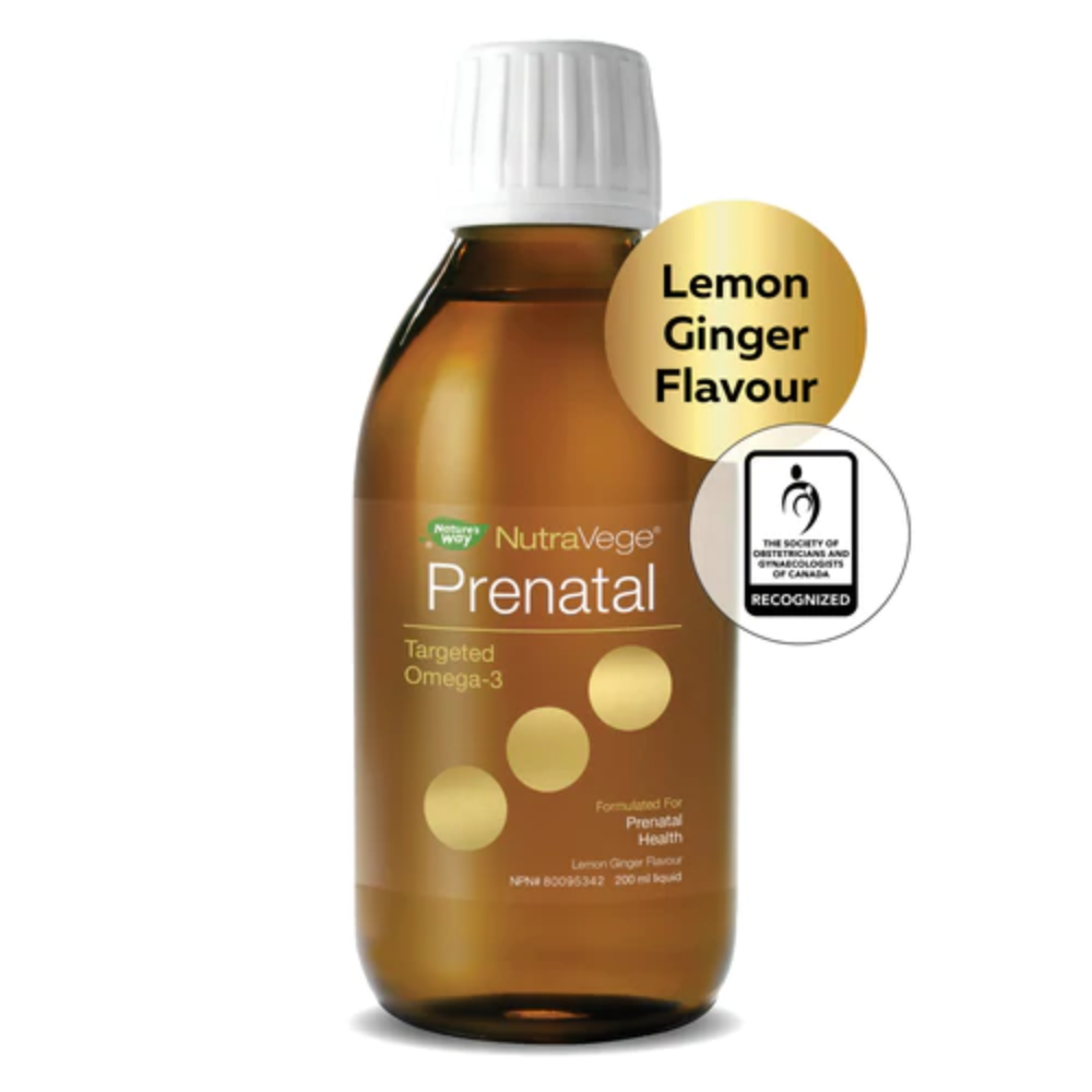 NutraVege Prenatal Targeted Omega-3, Lemon Ginger / 6.8 fl oz (200 ml)