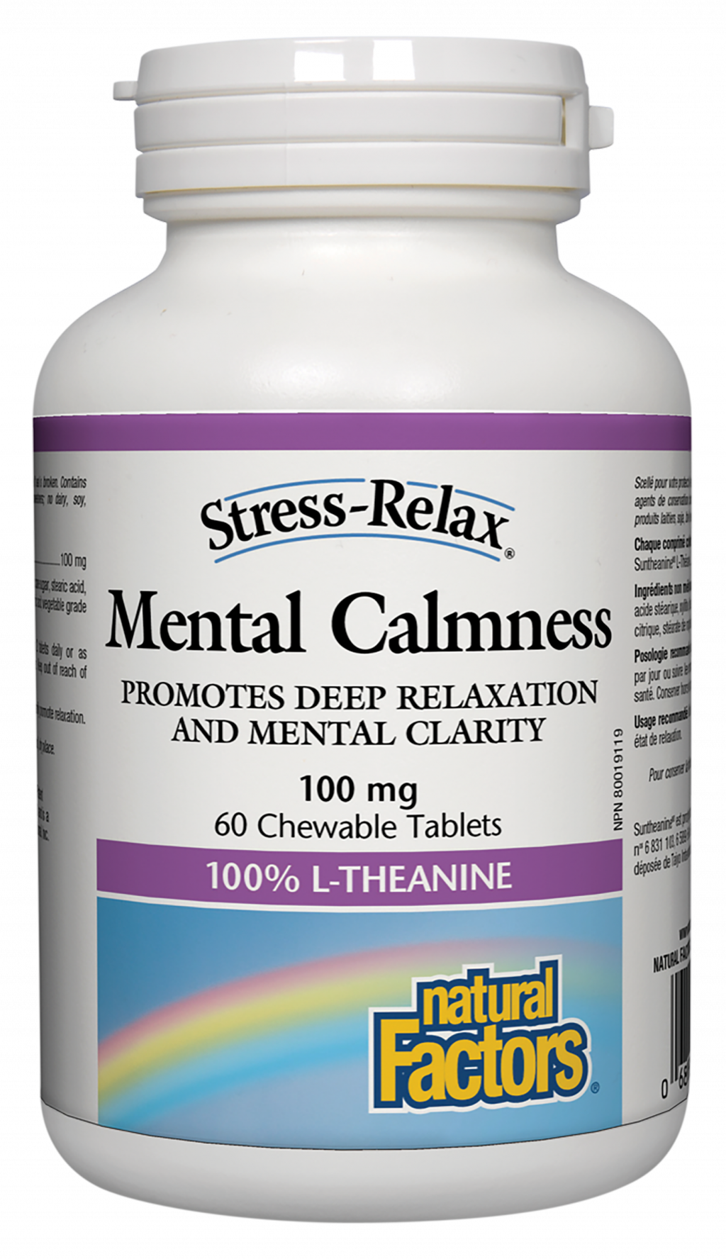 Natural Factors Mental Calmness  100 mg  60 Chewable Tablets