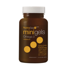 Load image into Gallery viewer, NutraSea+D&trade; Omega-3 Mini Gels, Fresh Mint / 120 softgels
