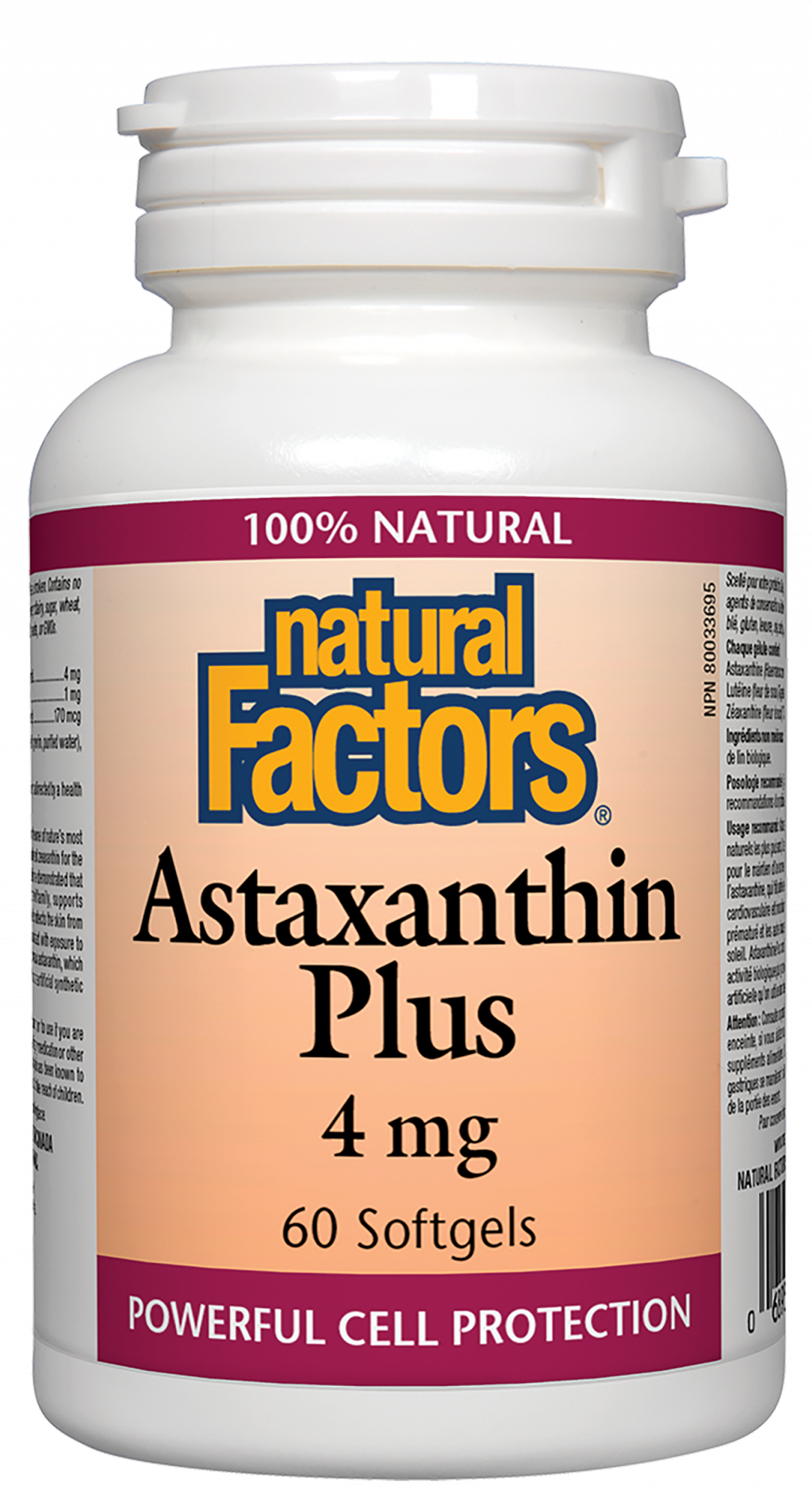 Natural Factors Astaxanthin Plus 4 mg 60 Softgels by Natural Factors