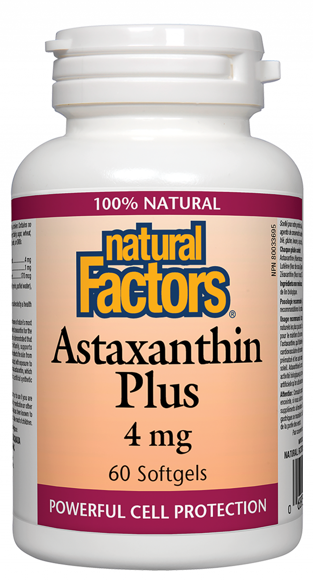 Natural Factors Astaxanthin Plus  4 mg  60 Softgels