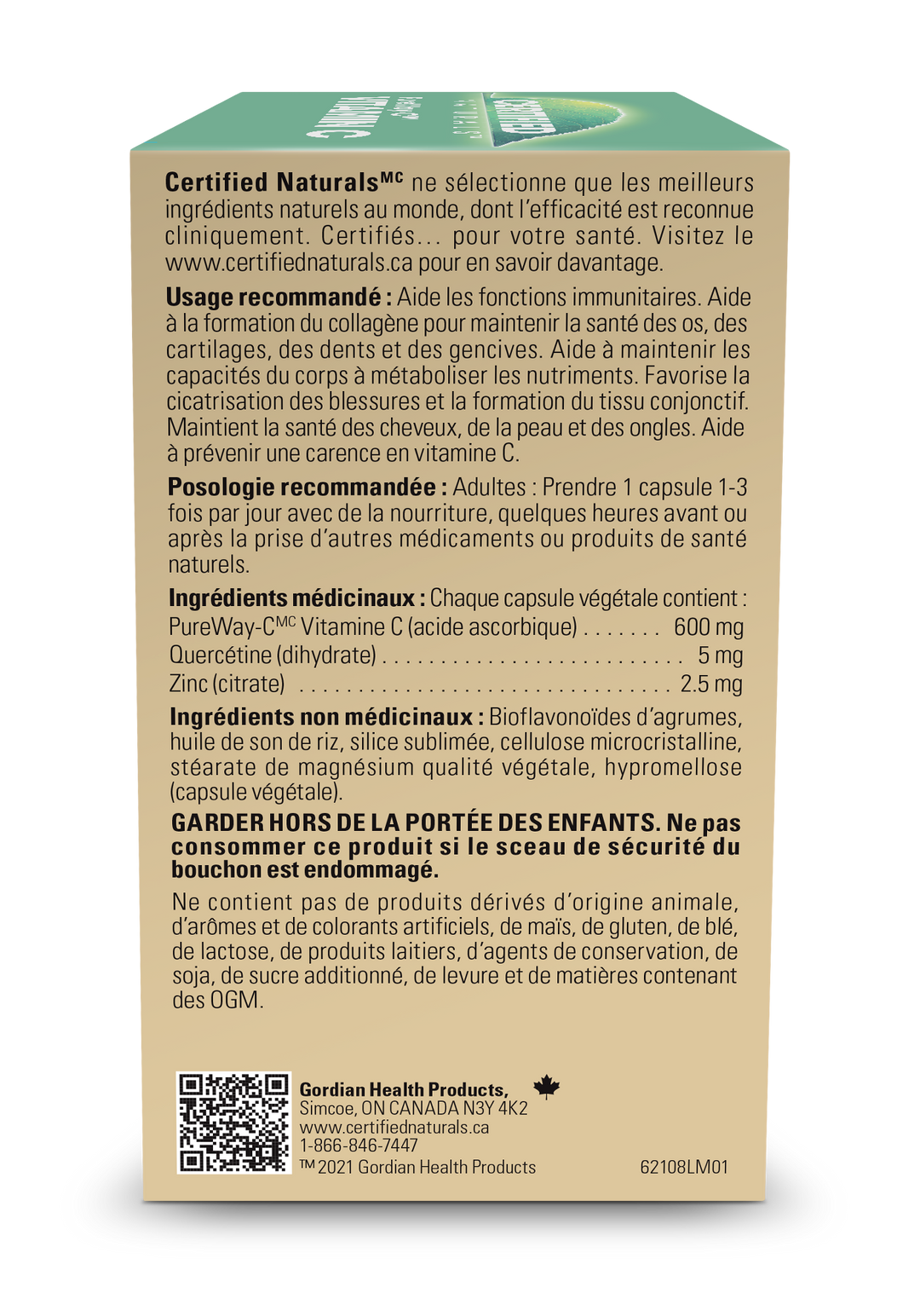 Vitamin C 600mg 90s by Certified Naturals