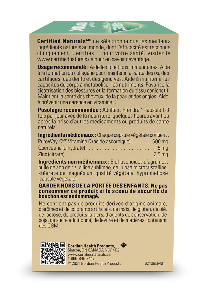 Vitamin C 600mg 90s by Certified Naturals