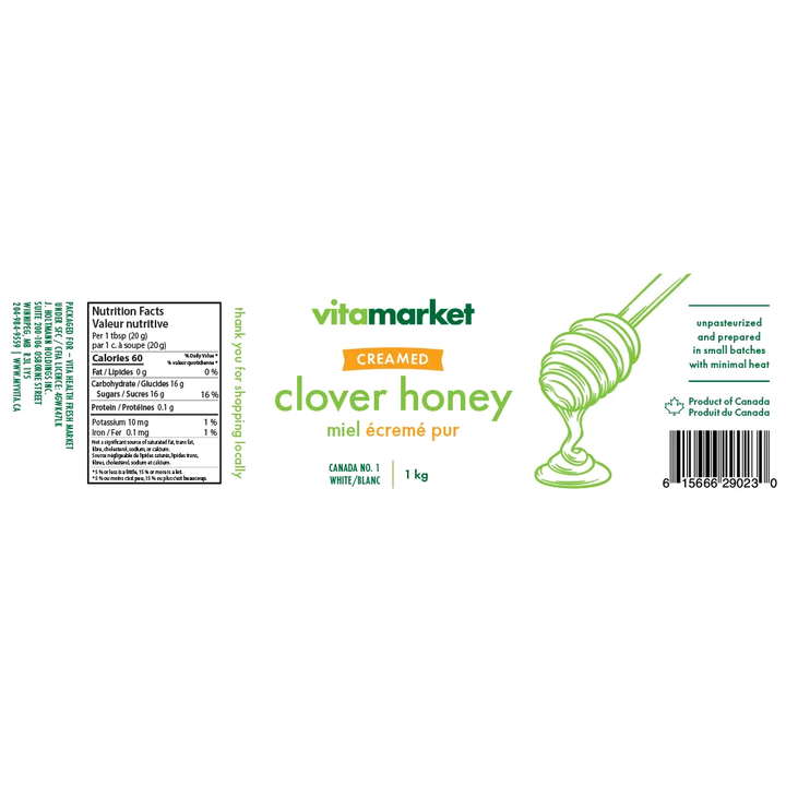 Creamed Clover Honey 1kg by Vita Market