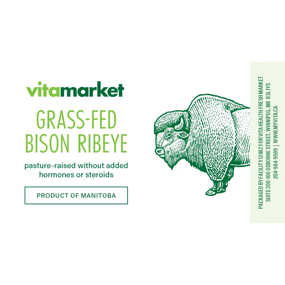Bison Ribeye Steak Each Pack by Vita Market