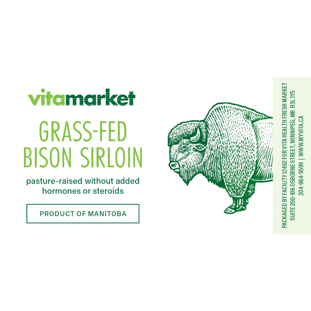 Bison Sirloin Steak Each Pack by Vita Market