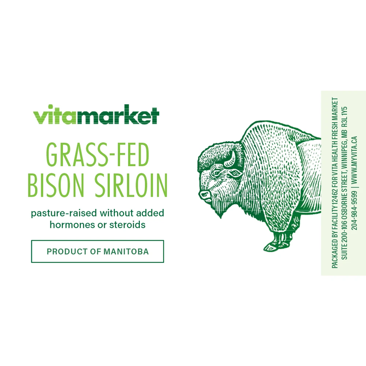 Bison Sirloin Steak Each Pack by Vita Market