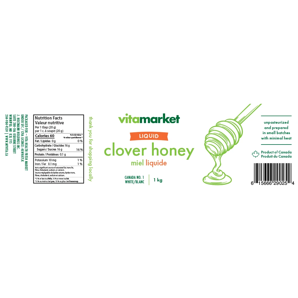 Clover Honey 1kg by Vita Market