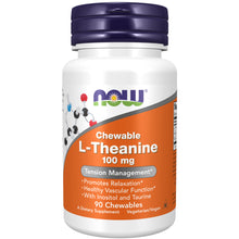 Load image into Gallery viewer, NOW  L-THEANINE 100MG CHEWABLE 90S
