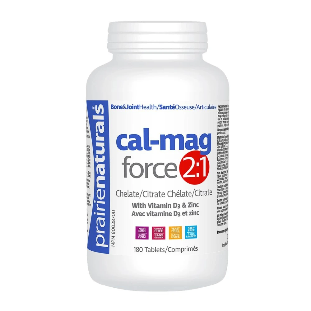 Prairie Naturals. Cal-Mag Force 2:1. 180 Caps. by Prairie Naturals