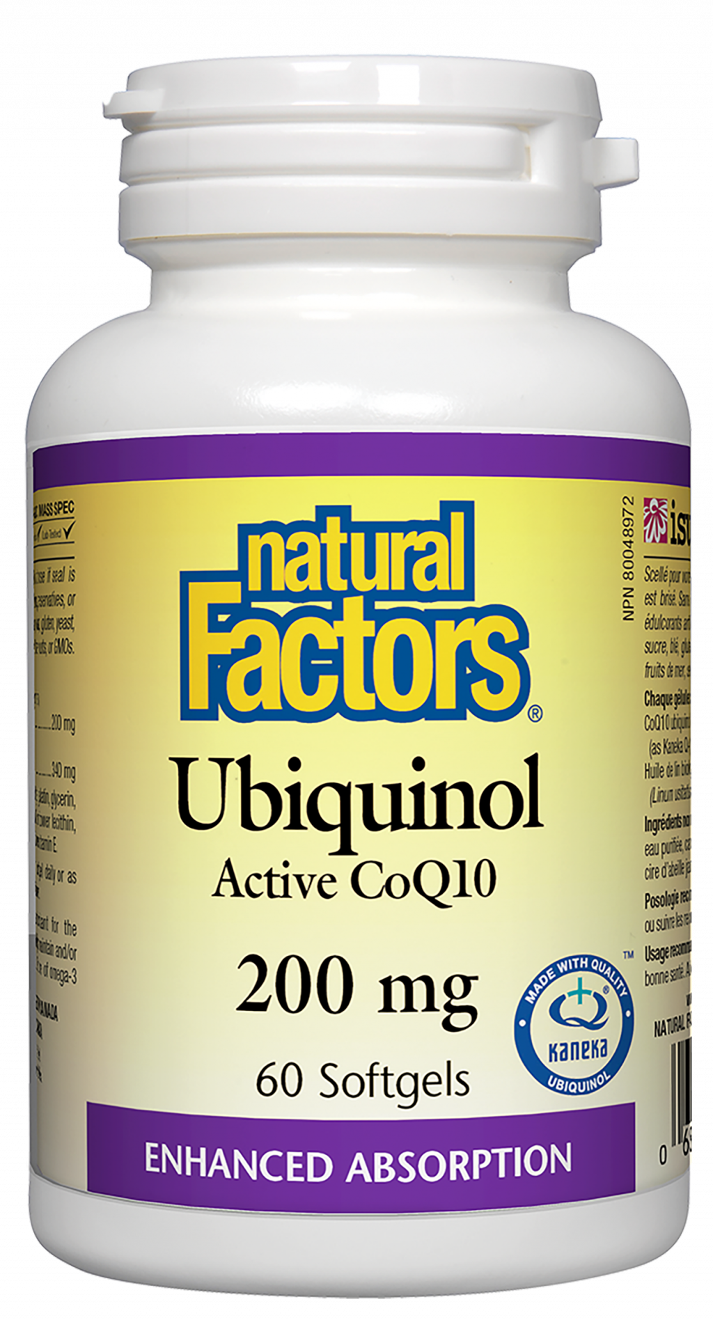 Natural Factors Ubiquinol Active CoQ10  200 mg  60 Softgels