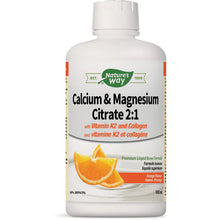 Load image into Gallery viewer, Calcium &amp; Magnesium Citrate 2:1 with Vitamin K2 &amp; Collagen, Orange / 16.9 fl oz (500 ml)
