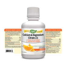 Load image into Gallery viewer, Calcium &amp; Magnesium Citrate 2:1 with Vitamin K2 &amp; Collagen, Orange / 16.9 fl oz (500 ml)
