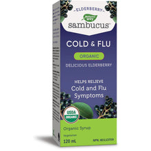 Load image into Gallery viewer, Organic Sambucus Cold and Flu Care, Syrup / 8 fl oz (240 ml)

